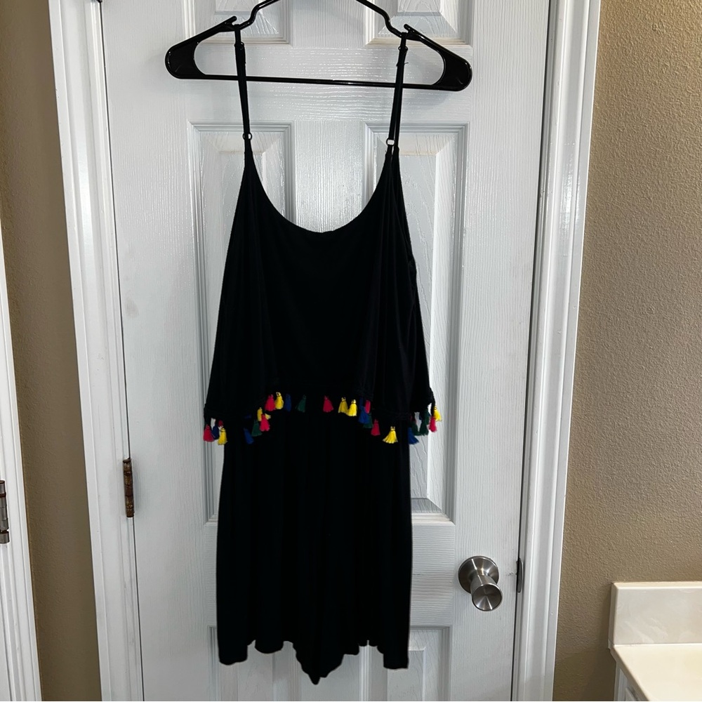 🟡 Liberty Love Colorful Tassel Romper Size L